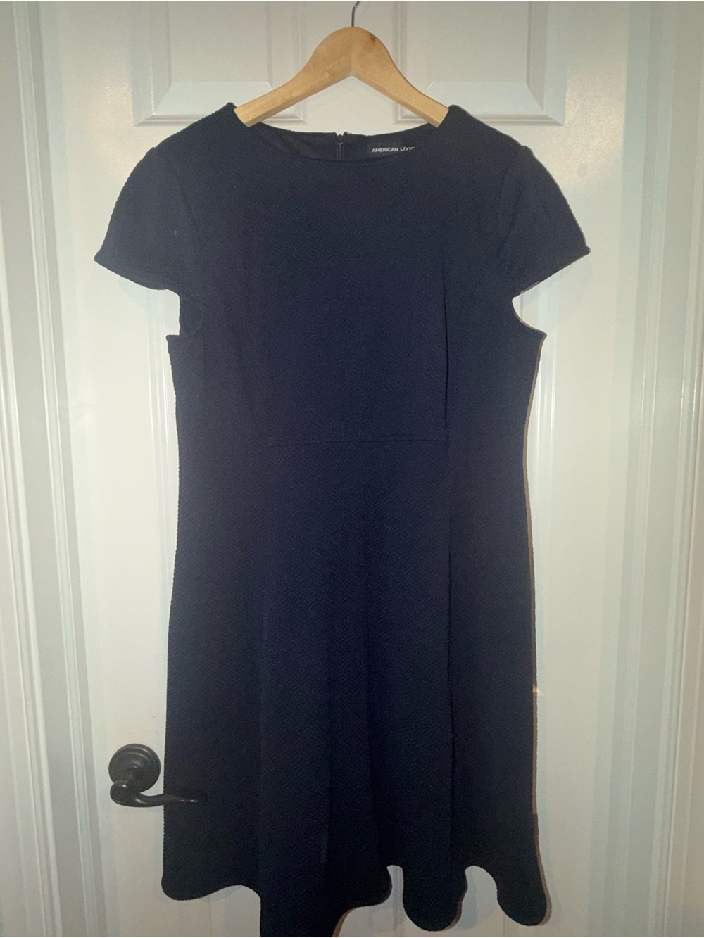 American Living Navy blue Midi A-Line Dress 16